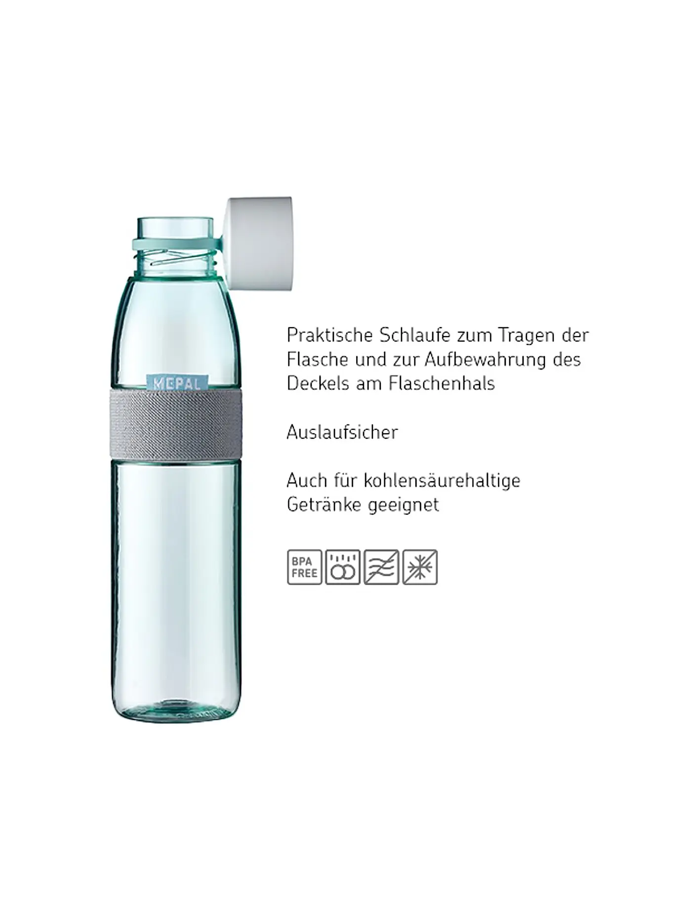 MEPAL | Trinkflasche ELLIPSE 500ml Nordic Sage | beere